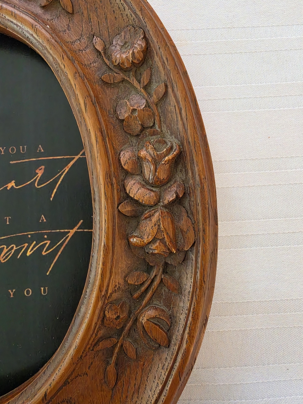 Print Bible verse Ezekiel 36:26 Hand-carved wood with a natural honey finish - Picture 6 of 7
